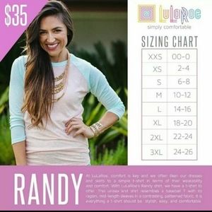 NWT LuLaRoe Randy - Baseball T- Shirt